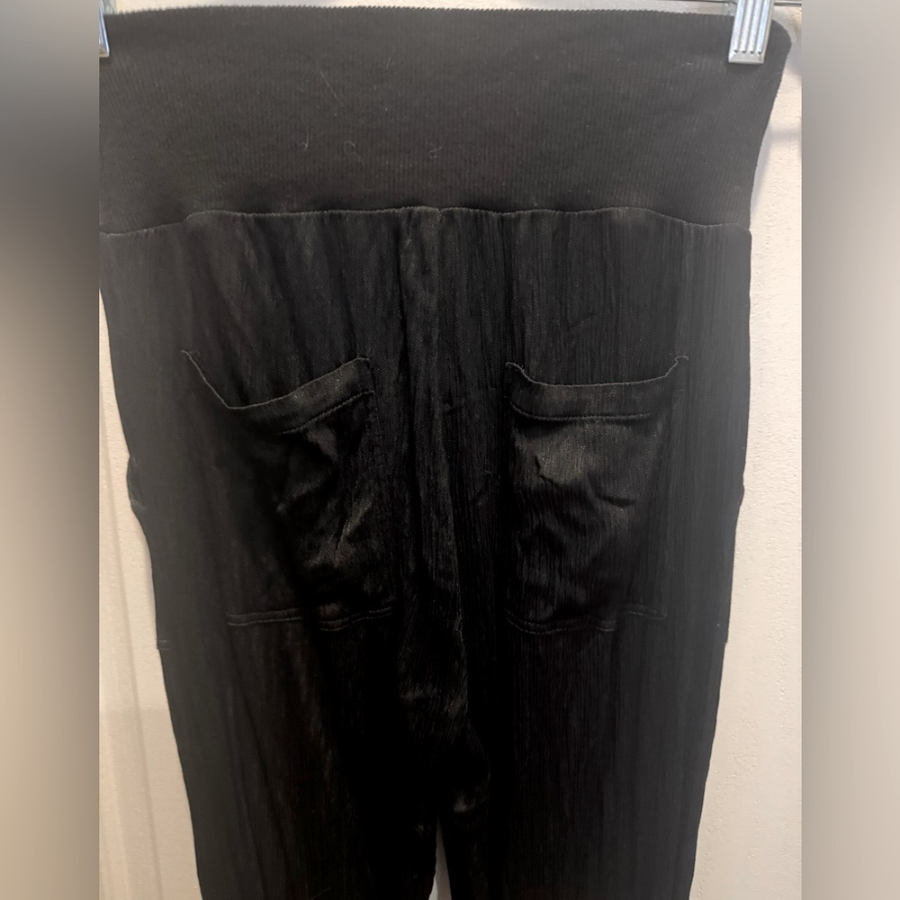 BOBI BLACK Sleek Textured Pant in Black Medium REVOLVE Current - Picture 9 of 11